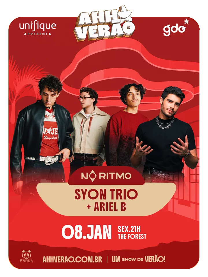 Cartaz Syon Trio + Ariel B, 08 de JAN, The Forest