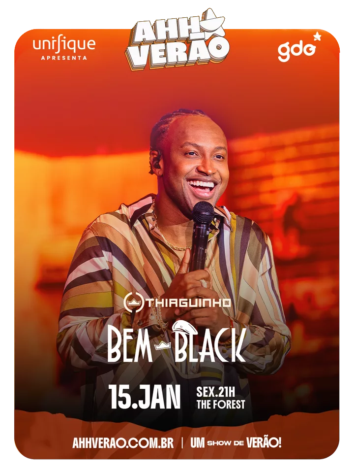 Cartaz Thiaguinho, 15 de JAN, The Forest