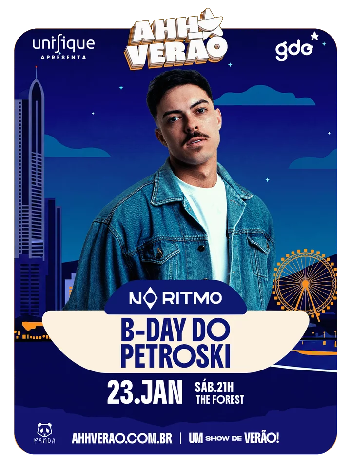 Cartaz B-Day do Petroski, 23 de JAN, The Forest
