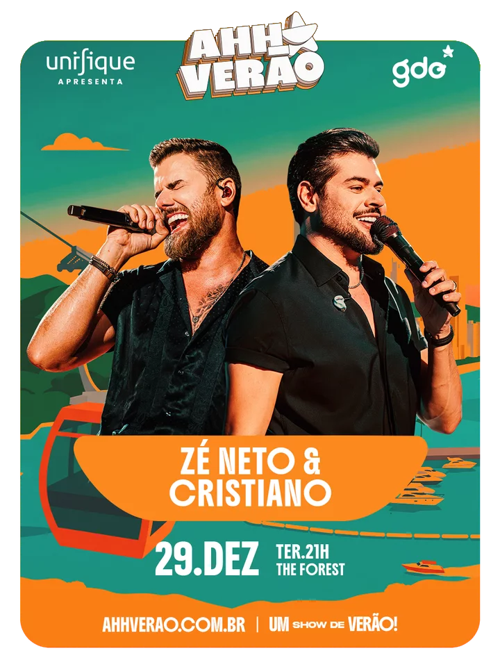 Cartaz Zé Neto & Cristiano, 29 de DEZ, The Forest