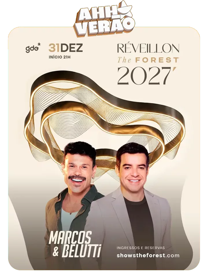 Cartaz Marcos & Belutti, 31 de DEZ, The Forest